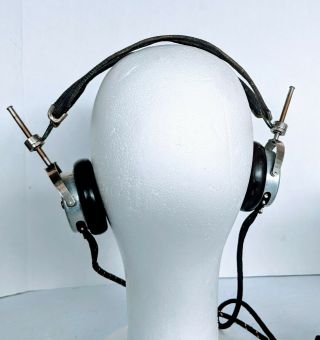 Antique Federal Telephone & Telegraph CO.  Headphones 53 - W 2200 OHM With Headband 5