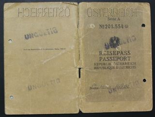 1948,  Austria,  3 Amg Revenues Entries,  Not Us Passport,  Expired M188