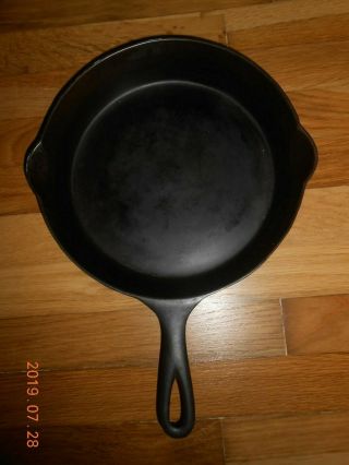 Antique Erie Griswold 8 Cast Iron Skillet W/ Heat Ring 1890s