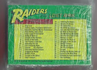 1981 Topps Raiders Of The Lost Ark 88/88 Card Set Nm To