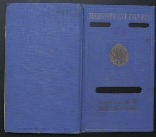 1935,  Italy,  Not Us Passport,  Expired M189