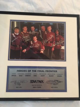 Star Trek Heroes Of The Final Frontier Photo Autographed Cast 2461/2500