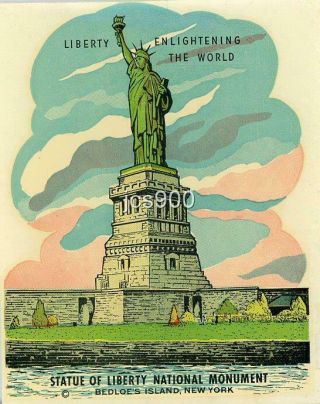 Vintage York Statue Liberty Bedloe 