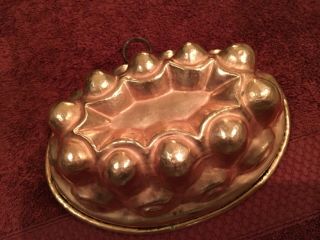 Antique Victorian Copper Jelly Mold/Mould 6