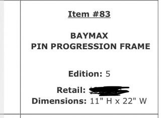 Disney D23 Expo WDI MOG Baymax Profile Progression Pin Set LE 5 2