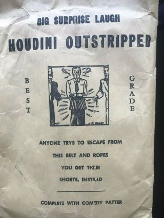 Houdini Outstripped by U.  F.  Grant - rare vintage magic trick - George McAthy 4