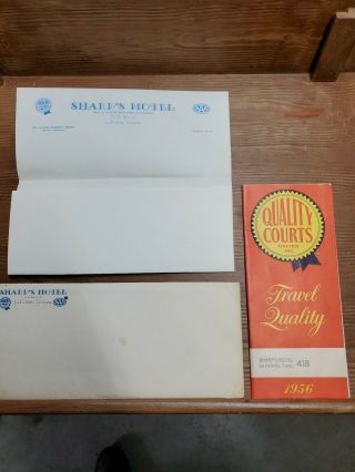 1956 Quality Courts Motel Travel Guide & Letter Head,  La Follette,  Tennessee