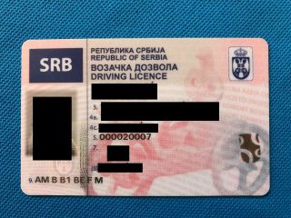 Expired Biometric Driving Licence From Serbia