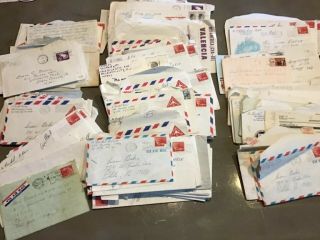 160 Love Letters Uss America Cva - 66 Navy Sailor Vietnam Era 1965 - 7 Airmail Stamp