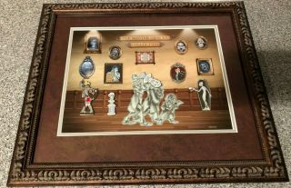 Disney Haunted Mansion Haunted Museum Framed 6 Pin Set Master Gracey Le 100