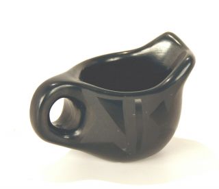 Santa Clara Pueblo Blackware Pottery Creamer By Flora Naranjo (1914 - 2000) 4 " X2.  5
