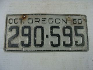 1950 Oregon License Plate 290 - 595