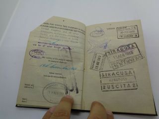 1955 UK colonial Island of Malta and its Dependencies passport passeport 4