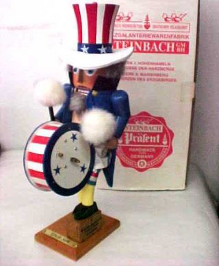Steinbach Uncle Sam Ltd Edition Music Box Nutcracker 18.  5 " 225 Us Bday - 23