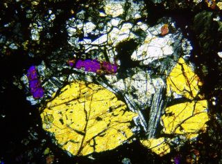Meteorite NWA 12577 - L4 Chondrite Thin Section - Microscope slide 5