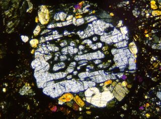 Meteorite NWA 12577 - L4 Chondrite Thin Section - Microscope slide 6