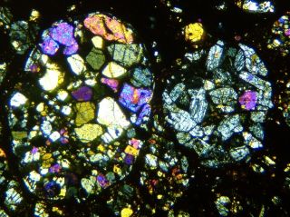 Meteorite NWA 12577 - L4 Chondrite Thin Section - Microscope slide 7
