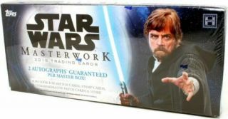 2018 Topps Star Wars Masterwork Hobby Box Factory Case Fresh