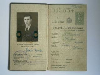 Hungarian Passport From 1937 Horthy Era