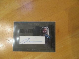 Game Of Thrones Inflexions Peter Dinklage As Tyrion Archive Cut Autograph Relic