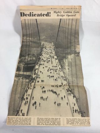 Newspaper Clippings San Francisco Bay Bridge Opening Photos 1930s Ephemera