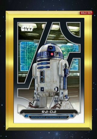 Star Wars Topps Card Trader Digital R2 - D2 Gold Gilded 1CC Galactic Files Only 1 2