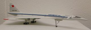 Historic Aircraft Models 1/200 Tupolev Tu - 144 Aeroflot Cccp - 77109 Canards Open