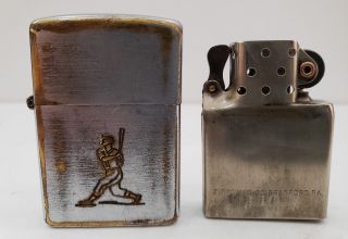 1947 - 49 3 Barrel Hinge Zippo Lighter Line Drawn Baseball Player 2032695 Patent