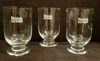 British Airways Vintage First Class Footed Glasses (3)