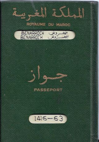 Marocco Old Document Passport & Photo & Signatures - Arabic,  France