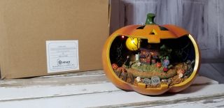 Roman Rare Jack - O - Lantern Pumpkin Halloween Rotates Sound Graveyard Decor Fall