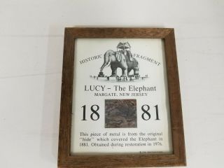 F Framed Metal Fragment From Lucy The Elephant Jersey With