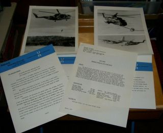 Sikorsky S - 61r / Usaf Hh - 3e Helicopter Fact Sheet,  Press Release & Photos (2)