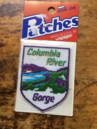 Vintage Embroidered Patch Badge Souvenir Park Columbia River Gorge Voyager Mip
