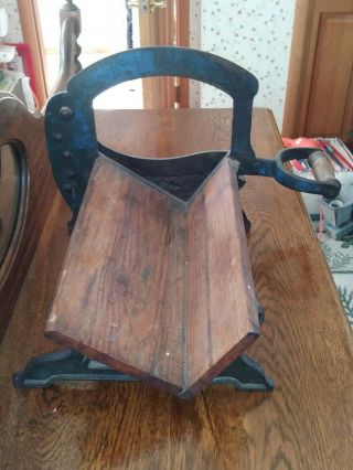 Antique Raadvad Hand Operated Bread Slicer Guillotine Style Denmark