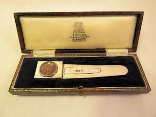 Sampson & Mordan Silver Book Mark Dictionary Magnifying Glass London 1894 Cased