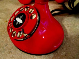 Telephone Western Elec 202 D - 1 E1 Rare red Restored phone 5
