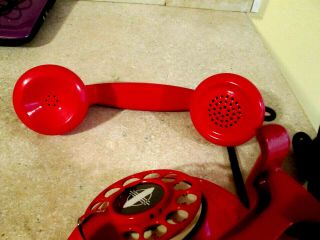 Telephone Western Elec 202 D - 1 E1 Rare red Restored phone 8