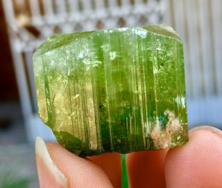 Wow 146 C.  T Top Class Damage Terminated Green Watermelon Tourmaline Crystal