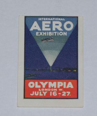 International Aero Engine Olympia London July 16 - 27 1929 Adhesive Label