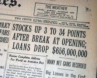 1929 Stock Market Crash Wall Street York Financial Crisis In Old Newspaper