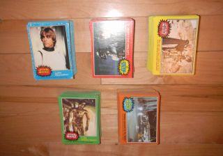 1977 Topps Star Wars Series 1 - 5 Complete 330 Fox Films Trading Card Set Ex,