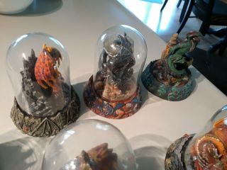 Franklin Michael Whelan Complete set of Dragon Statues 3