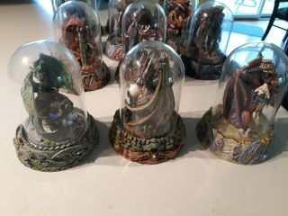 Franklin Michael Whelan Complete set of Dragon Statues 5