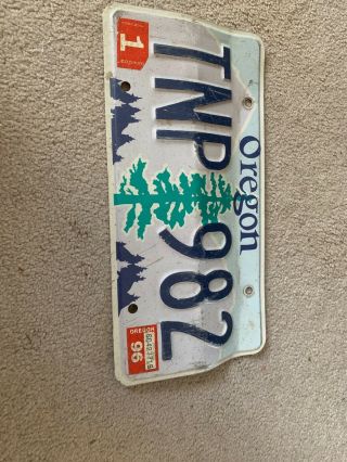 Oregon License Plate 96 Sticker