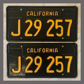 1963 California Truck Commercial License Plates Pair Restored Dmv Clear Yom