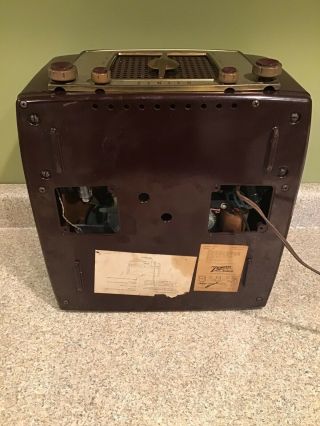 1949 ZENITH TWIN SEVEN RADIO RECORD PLAYER 33 and 45 TURN TABLES MODEL 6G01 9