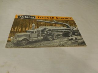 1959 Autocar Logger Specials Trucks Sales Brochure