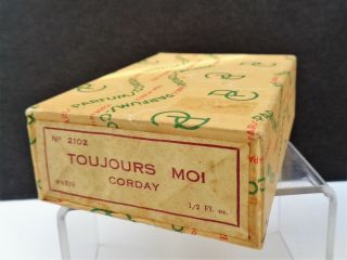" Toujours Moi " By Corday Factory 1/2 Fl Oz.  Parfum 1924
