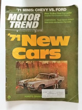 Motor Trend July 1970 Cadillac Eldorado - 1971 Cars Bmw 2002 Plymouth Duster